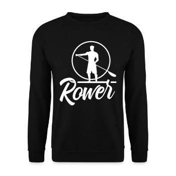 Rowing Rowing Rowing Boat Rowing Rowing - Unisex Sweatshirt - black - Front - Alina (178cm) & Michal (187cm)