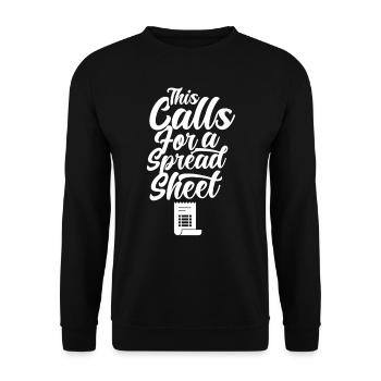 This Requires A Spreadsheet Table Accountant - Unisex Sweatshirt - black - Front - Alina (178cm) & Michal (187cm)