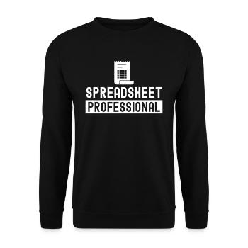 Table de calcul Comptable professionnel Travail de table - Sweat-shirt Unisexe - noir - Devant - Alina (178cm) & Michal (187cm)