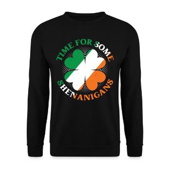 Il est temps pour un peu de bêtises Irlande Irlandais Irlandais - Sweat-shirt Unisexe - noir - Devant - Alina (178cm) & Michal (187cm)