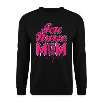 Intensive Care Nurse Mom Intensive Care - Unisex Sweatshirt - black - Front - Alina (178cm) & Michal (187cm)