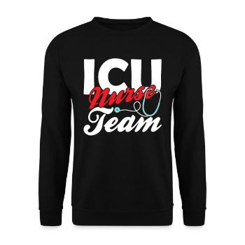 Intensive Care Nurse Team Intensive Care - Unisex Sweatshirt - black - Front - Alina (178cm) & Michal (187cm)