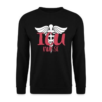 Intensive Care Nurse Intensive Care - Unisex Sweatshirt - black - Front - Alina (178cm) & Michal (187cm)