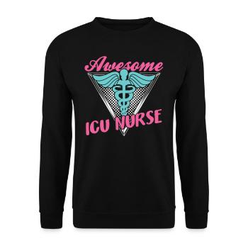 Great Intensive Care Nurse Intensive Care - Unisex Sweatshirt - black - Front - Alina (178cm) & Michal (187cm)