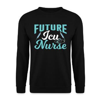 Future Intensive Care Nurse Intensive Care - Unisex Sweatshirt - black - Front - Alina (178cm) & Michal (187cm)