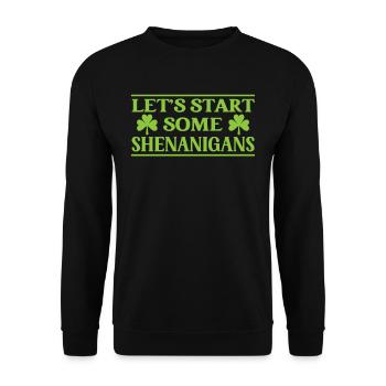 Let's Do A Bit of Nonsense Ireland - Unisex Sweatshirt - black - Front - Alina (178cm) & Michal (187cm)