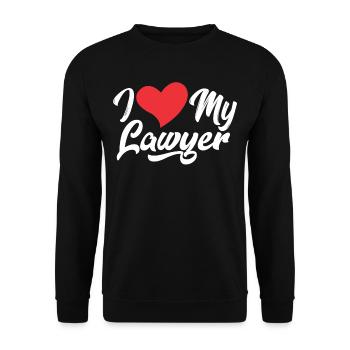 J’adore Mon avocat Avocat Avocat Avocat - Sweat-shirt Unisexe - noir - Devant - Alina (178cm) & Michal (187cm)