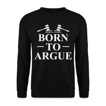 Né pour plaider avocat avocat - Sweat-shirt Unisexe - noir - Devant - Alina (178cm) & Michal (187cm)