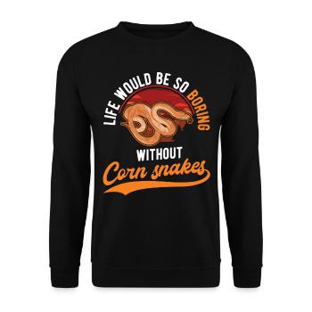 Corn Snake Cadeau Corn Snake - Sweat-shirt Unisexe - noir - Devant - Alina (178cm) & Michal (187cm)