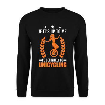 Unicycle Gift Unicycle Rider - Sweat-shirt Unisexe - noir - Devant - Alina (178cm) & Michal (187cm)