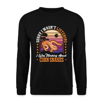Corn Snake Cadeau Corn Snake - Sweat-shirt Unisexe - noir - Devant - Alina (178cm) & Michal (187cm)