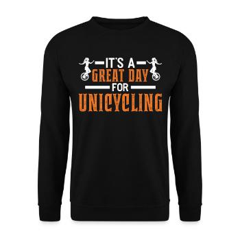 Monocycle Perfect Day Monocycle Rider - Sweat-shirt Unisexe - noir - Devant - Alina (178cm) & Michal (187cm)
