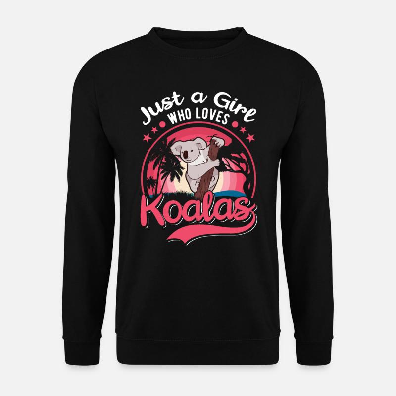 Koala Mädchen Koalabär - Unisex Pullover - Schwarz