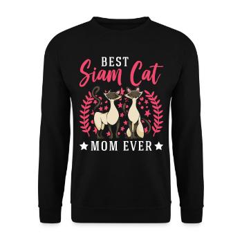 Siamese Cats Mama Siam Cat Mom - Unisex Sweatshirt - black - Front - Alina (178cm) & Michal (187cm)