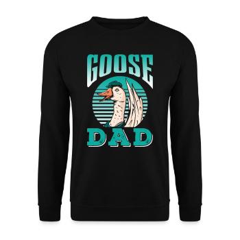 Oie Père Papa Animal Oies De compagnie Oie - Sweat-shirt Unisexe - noir - Devant - Alina (178cm) & Michal (187cm)