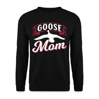 Gänsemutter Mama Gans Haustier Gänse Tier - Unisex Pullover - Schwarz - Vorne - Alina (178cm) & Michal (187cm)