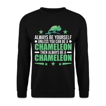 Soyez toujours vous-même à moins que vous ne puissiez être un caméléon - Sweat-shirt Unisexe - noir - Devant - Alina (178cm) & Michal (187cm)