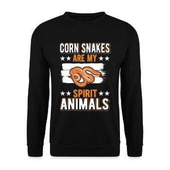 Corn Snake Gift Spirit Animal Corn Snake - Sweat-shirt Unisexe - noir - Devant - Alina (178cm) & Michal (187cm)