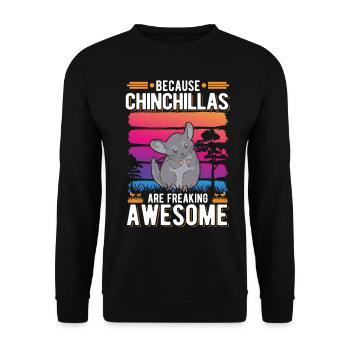 Parce que les chinchillas sont impressionnants - Sweat-shirt Unisexe - noir - Devant - Alina (178cm) & Michal (187cm)