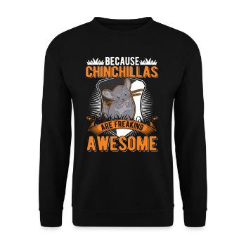 Parce que les chinchillas sont impressionnants - Sweat-shirt Unisexe - noir - Devant - Alina (178cm) & Michal (187cm)
