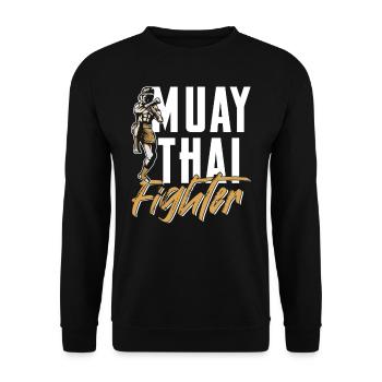 Muay Thai Fighter Arts Martiaux Arts Martiaux Arts Martiaux Arts Martiaux - Sweat-shirt Unisexe - noir - Devant - Alina (178cm) & Michal (187cm)