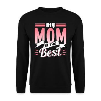 Meine Mutter Ist Die Beste Mama Muttertag Mami - Unisex Pullover - Schwarz - Vorne - Alina (178cm) & Michal (187cm)