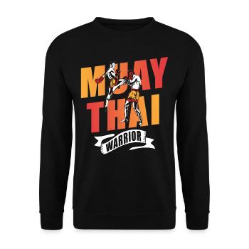 Muay Thai Warrior Fighter Arts martiaux Arts martiaux Arts martiaux Arts martiaux - Sweat-shirt Unisexe - noir - Devant - Alina (178cm) & Michal (187cm)