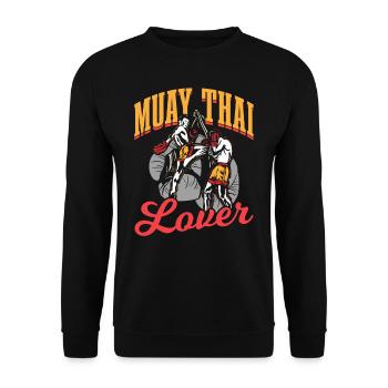 Muay Thai Lover Arts Martiaux Arts Martiaux Combattant de Combat - Sweat-shirt Unisexe - noir - Devant - Alina (178cm) & Michal (187cm)