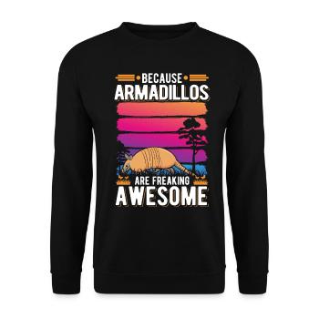 Parce que les tatous sont des tatous géniaux effrayants - Sweat-shirt Unisexe - noir - Devant - Alina (178cm) & Michal (187cm)