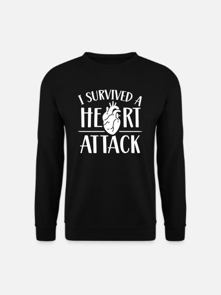 I survived a heart attack - Unisex Sweatshirt - black