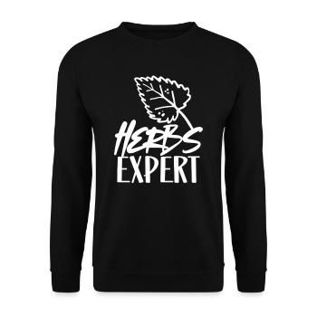 Herb Expert Herb Herb Garden - Sweat-shirt Unisexe - noir - Devant - Alina (178cm) & Michal (187cm)