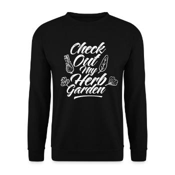 Découvrez mes herbes de jardin d’herbes aromatiques - Sweat-shirt Unisexe - noir - Devant - Alina (178cm) & Michal (187cm)