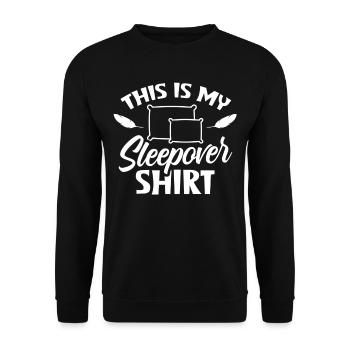 C’est mon Sleepover Shirt Party Stay - Sweat-shirt Unisexe - noir - Devant - Alina (178cm) & Michal (187cm)