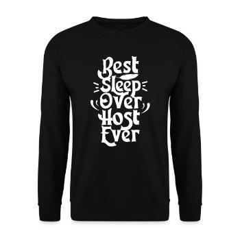 Best Overnight Host Ever Party - Unisex Sweatshirt - black - Front - Alina (178cm) & Michal (187cm)