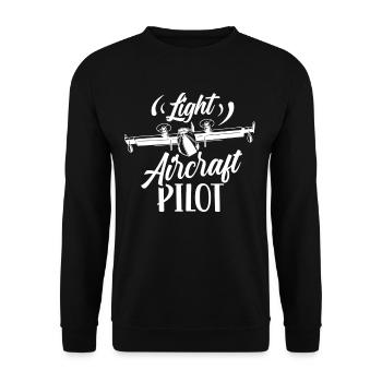 Pilot Of a Light Aircraft Small Aircraft Jet - Unisex Sweatshirt - black - Front - Alina (178cm) & Michal (187cm)