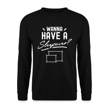 Envie d’une nuitée ? Fête Nuitée Douce - Sweat-shirt Unisexe - noir - Devant - Alina (178cm) & Michal (187cm)