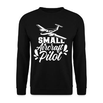 Pilot Of a Small Aircraft Jet Small Aircraft - Unisex Sweatshirt - black - Front - Alina (178cm) & Michal (187cm)