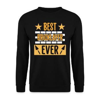 The best bricklayer of all time Masonry - Unisex Sweatshirt - black - Front - Alina (178cm) & Michal (187cm)