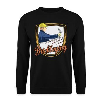 Masonry Craftsmen Mason Brick - Unisex Sweatshirt - black - Front - Alina (178cm) & Michal (187cm)