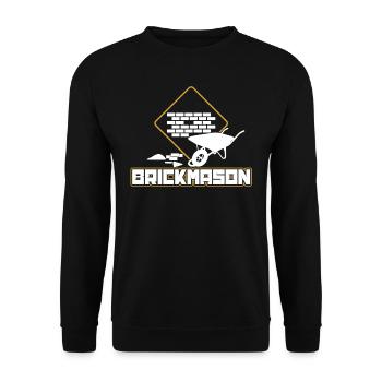 Mason Craftsman Brick Masonry - Unisex Sweatshirt - black - Front - Alina (178cm) & Michal (187cm)