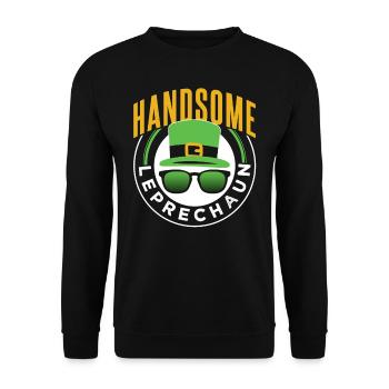 Joli leprechaun irlandais Leprechaun St Patrick’s Day - Sweat-shirt Unisexe - noir - Devant - Alina (178cm) & Michal (187cm)