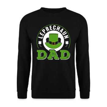 Goblin Papa Leprechaun Irish St Patrick's Day Irish - Unisex Sweatshirt - black - Front - Alina (178cm) & Michal (187cm)