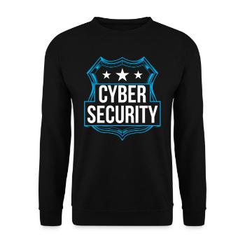 Cybersecurity Hacker IT Security Hack Hacking - Unisex Sweatshirt - black - Front - Alina (178cm) & Michal (187cm)