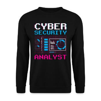 Cybersecurity Analyst IT Security Hacker Hack - Unisex Sweatshirt - black - Front - Alina (178cm) & Michal (187cm)
