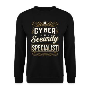 Cybersecurity Spezialist Hack Hacker IT Sicherheit - Unisex Pullover - Schwarz - Vorne - Alina (178cm) & Michal (187cm)
