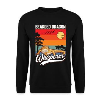 Bartagamen Flüsterer Bearded Dragon Whisperer - Unisex Sweatshirt - black - Front - Alina (178cm) & Michal (187cm)