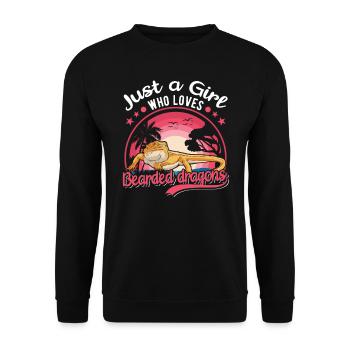 Dragon barbu Fille Dragon barbu - Sweat-shirt Unisexe - noir - Devant - Alina (178cm) & Michal (187cm)