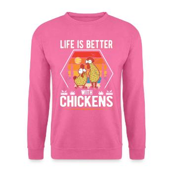Chicken Farmer Chicken Coop - Unisex Sweatshirt - pink - Front