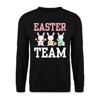Équipe de Pâques Easter Easter Easter Easter Egg Lapin de Pâques - Sweat-shirt Unisexe - noir - Devant - Alina (178cm) & Michal (187cm)