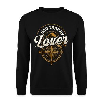 Geography Lover Geography Student Geographer - Unisex Sweatshirt - black - Front - Alina (178cm) & Michal (187cm)